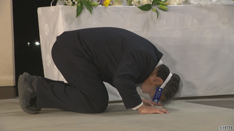 運航会社「知床遊覧船」の桂田精一社長(C)HTB