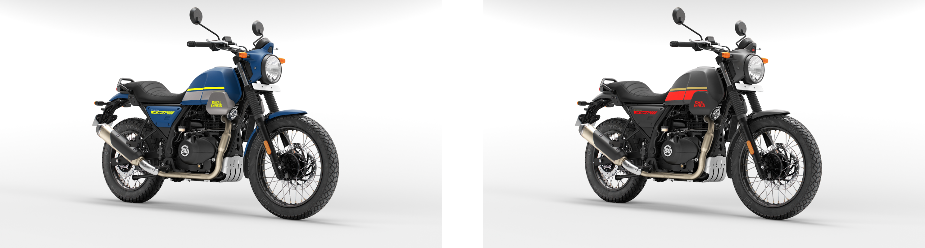 左からSkyline Blue、Blazing Black