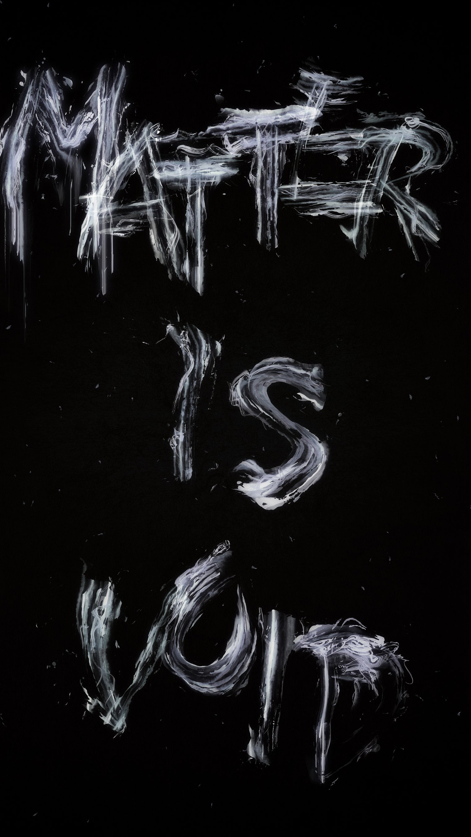 本NFT作品は、NFT所有者が作品内の言葉を書き換えられる一方で、誰でも本物の作品をダウンロードし所有することが可能。所有とは何かを模索する。チームラボ《Matter is Void - Fog》© チームラボ