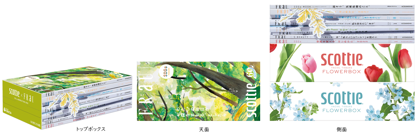 scottie×FRaU コラボレーションデザインのティシューを6月1日より数量