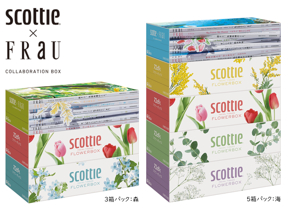 scottie×FRaU コラボレーションデザインのティシューを6月1日より数量