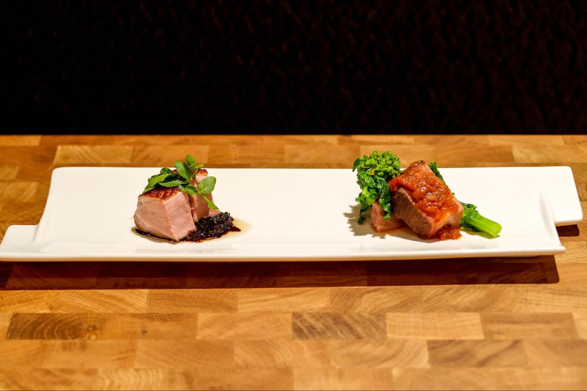 低温調理和牛2種食べ比べ