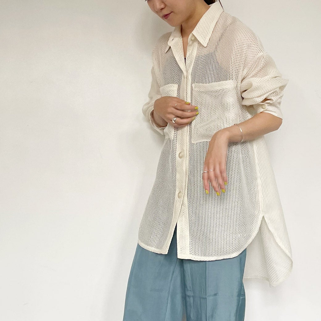 【ENTO】カラミメッシュシャツ