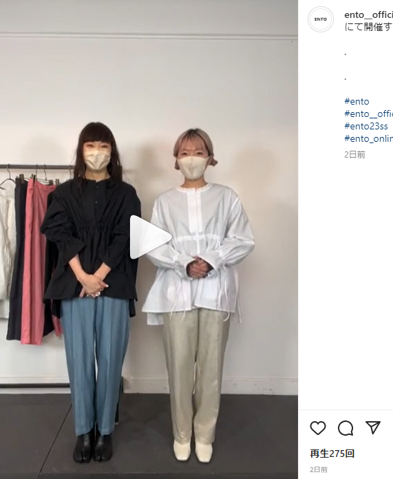着こなしのコツを紹介するENTO公式インスタグラムより