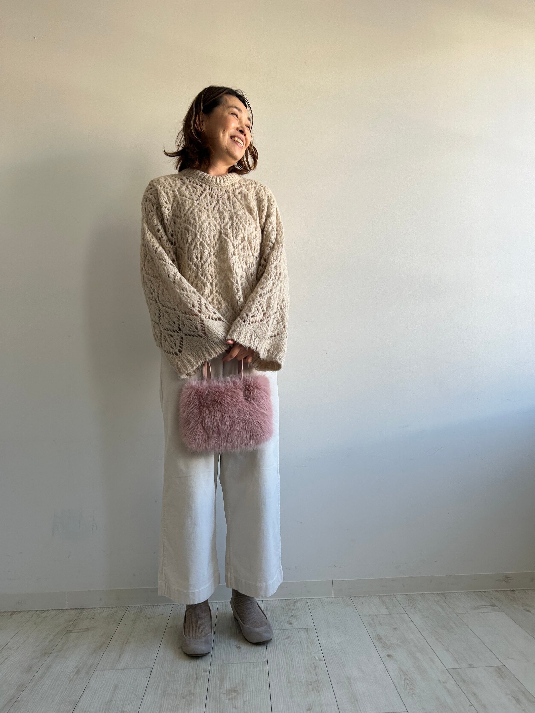 ファルファーレMD北野眞弓・「シープグリッター」トープを履いて