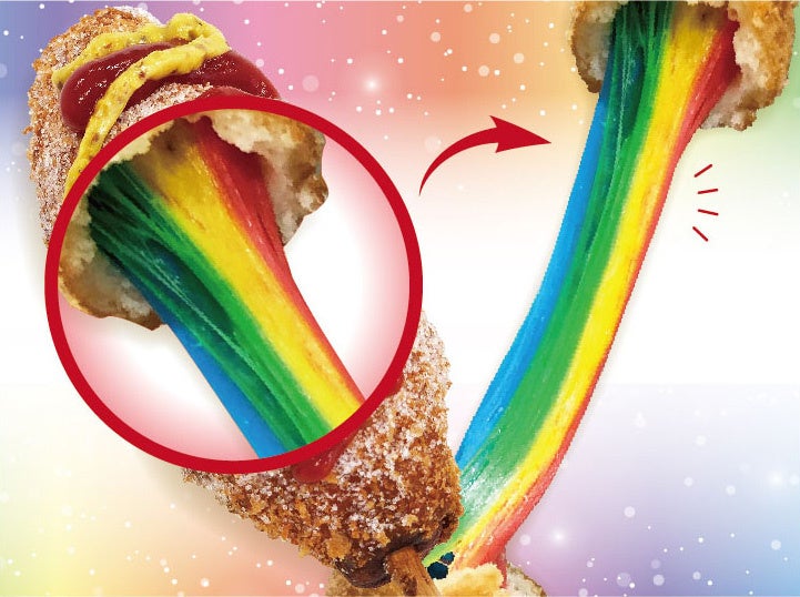 レインボーチーズドッグ 900円/本