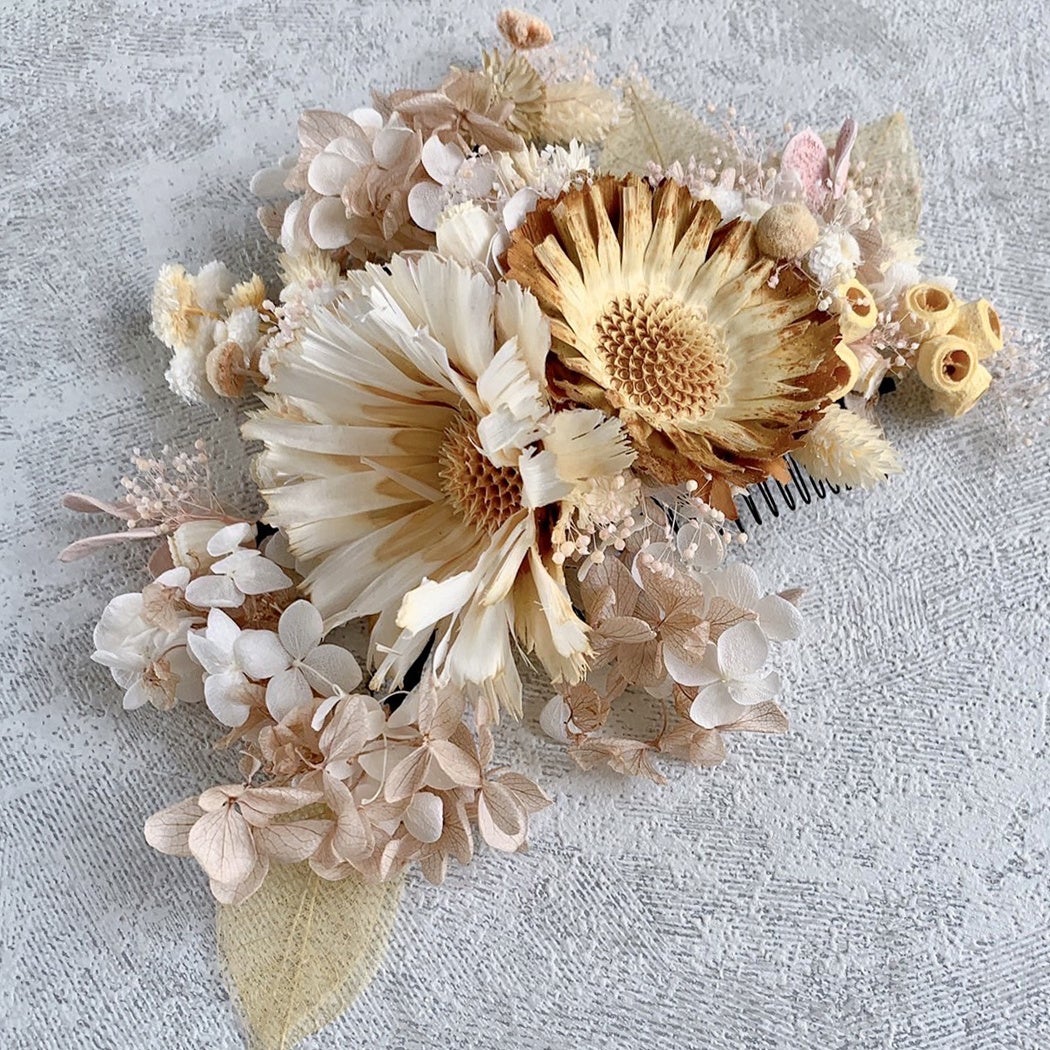ドライフラワー髪飾り（一例）