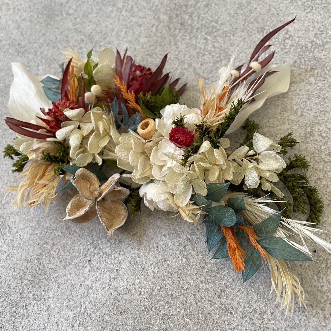 ドライフラワー髪飾り（一例）