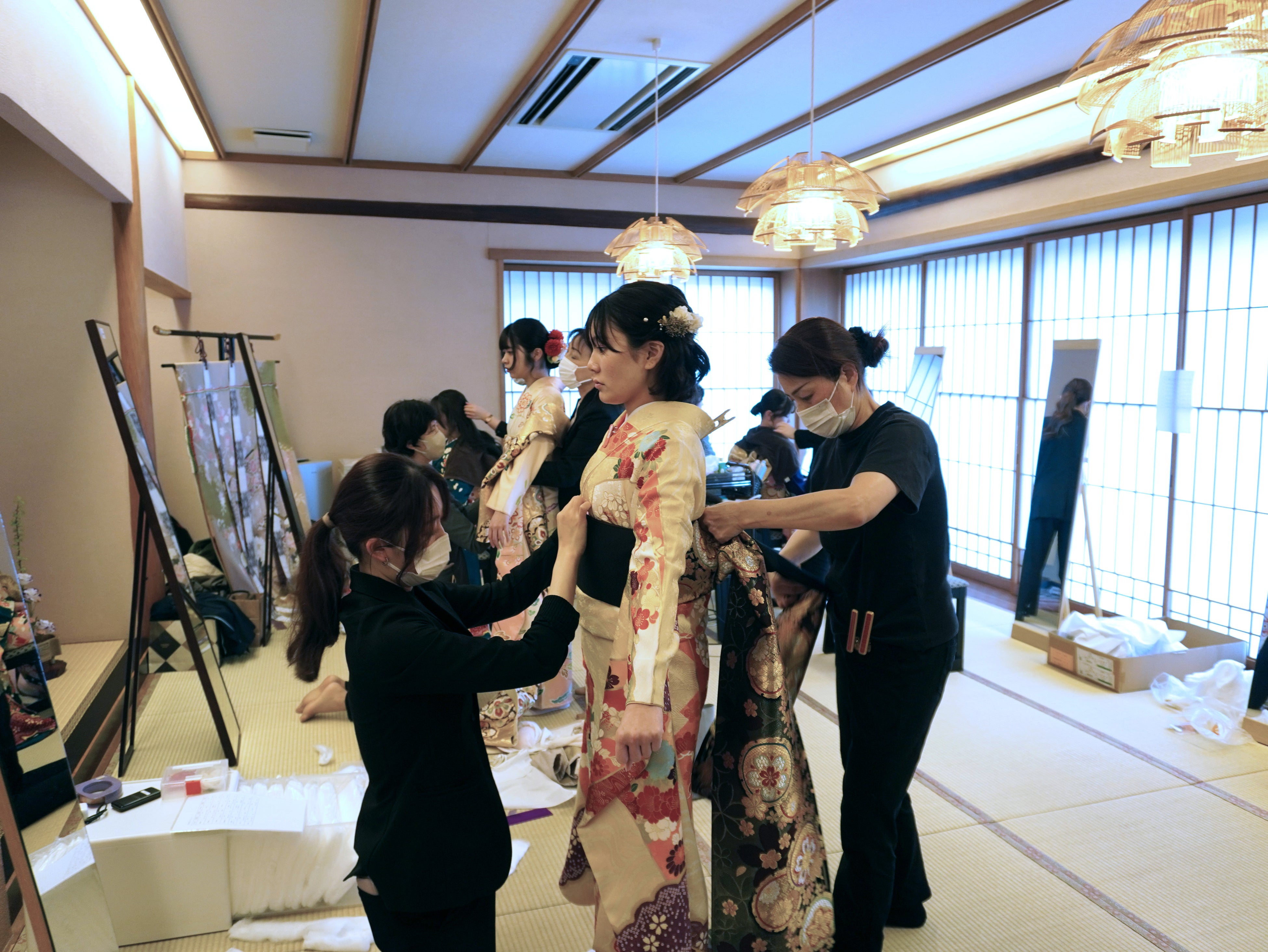 着付の様子
