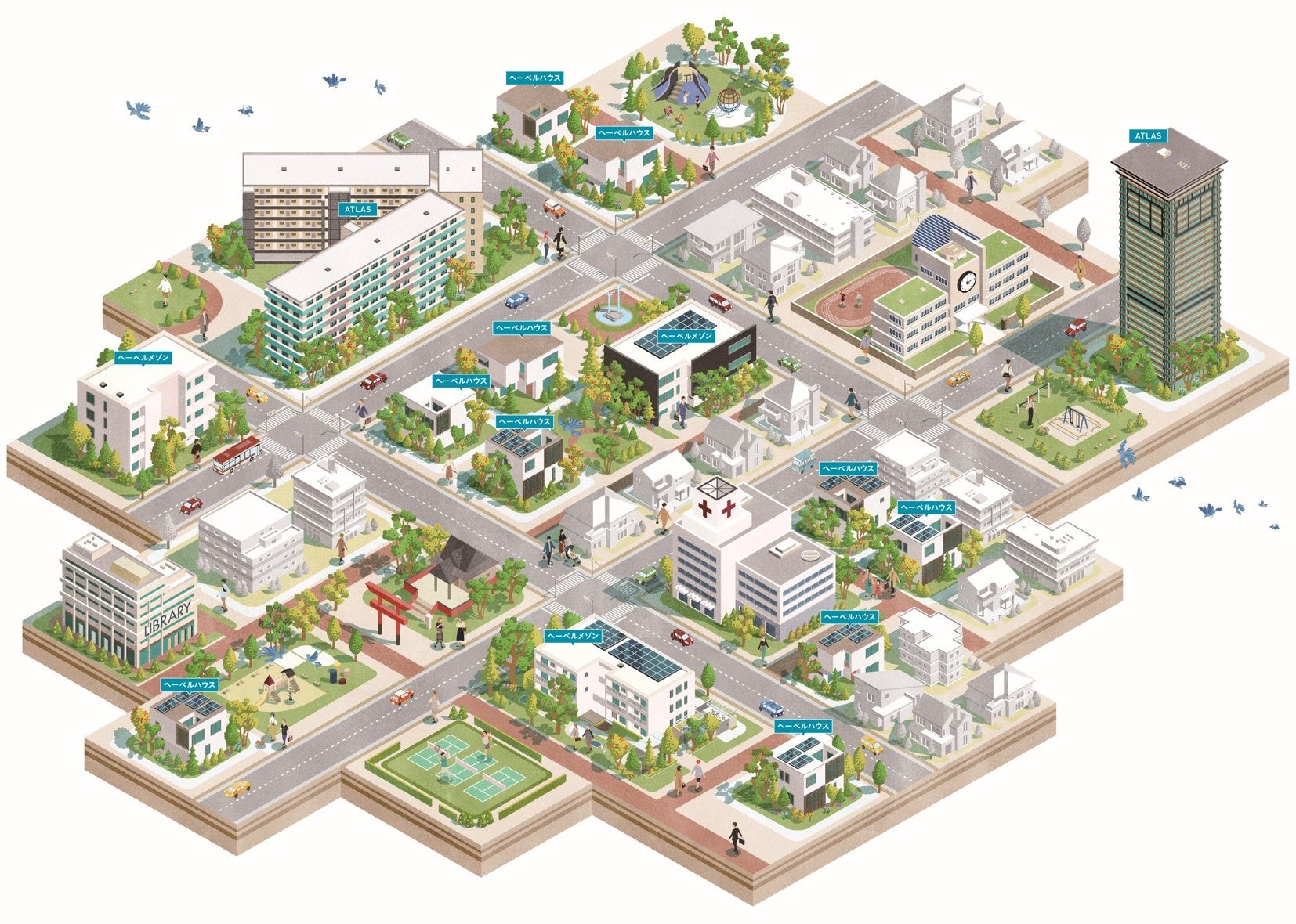 「まちもり」エコロジカルネットワークイメージ