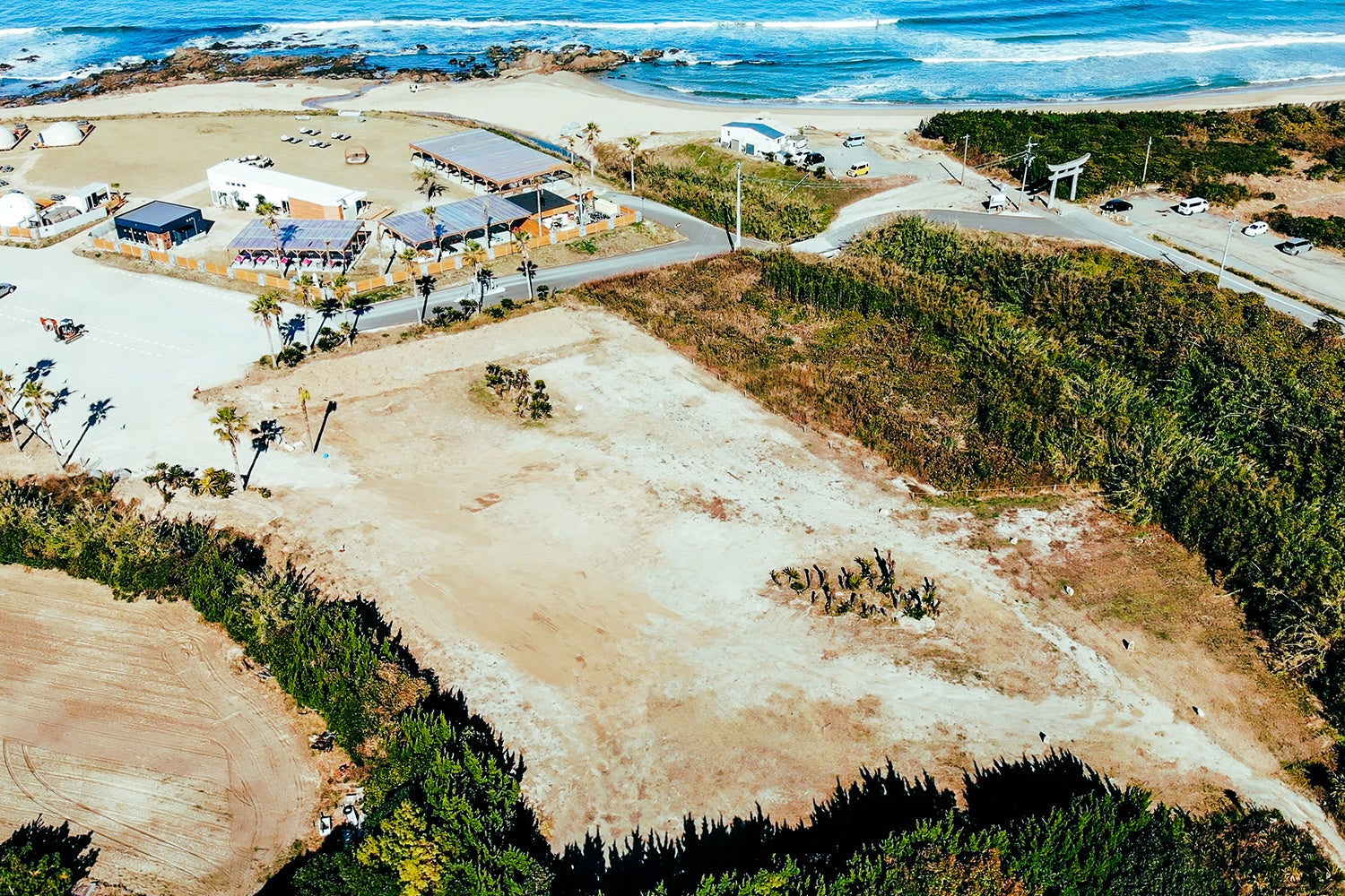 キャンプ場空撮