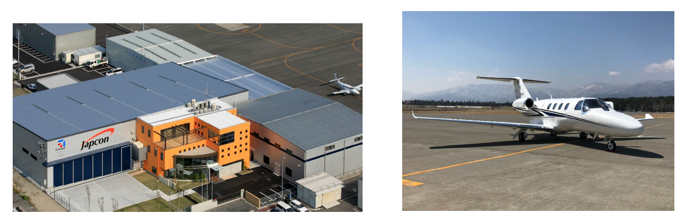 【左から①株式会社ジャプコン②Citation M2】