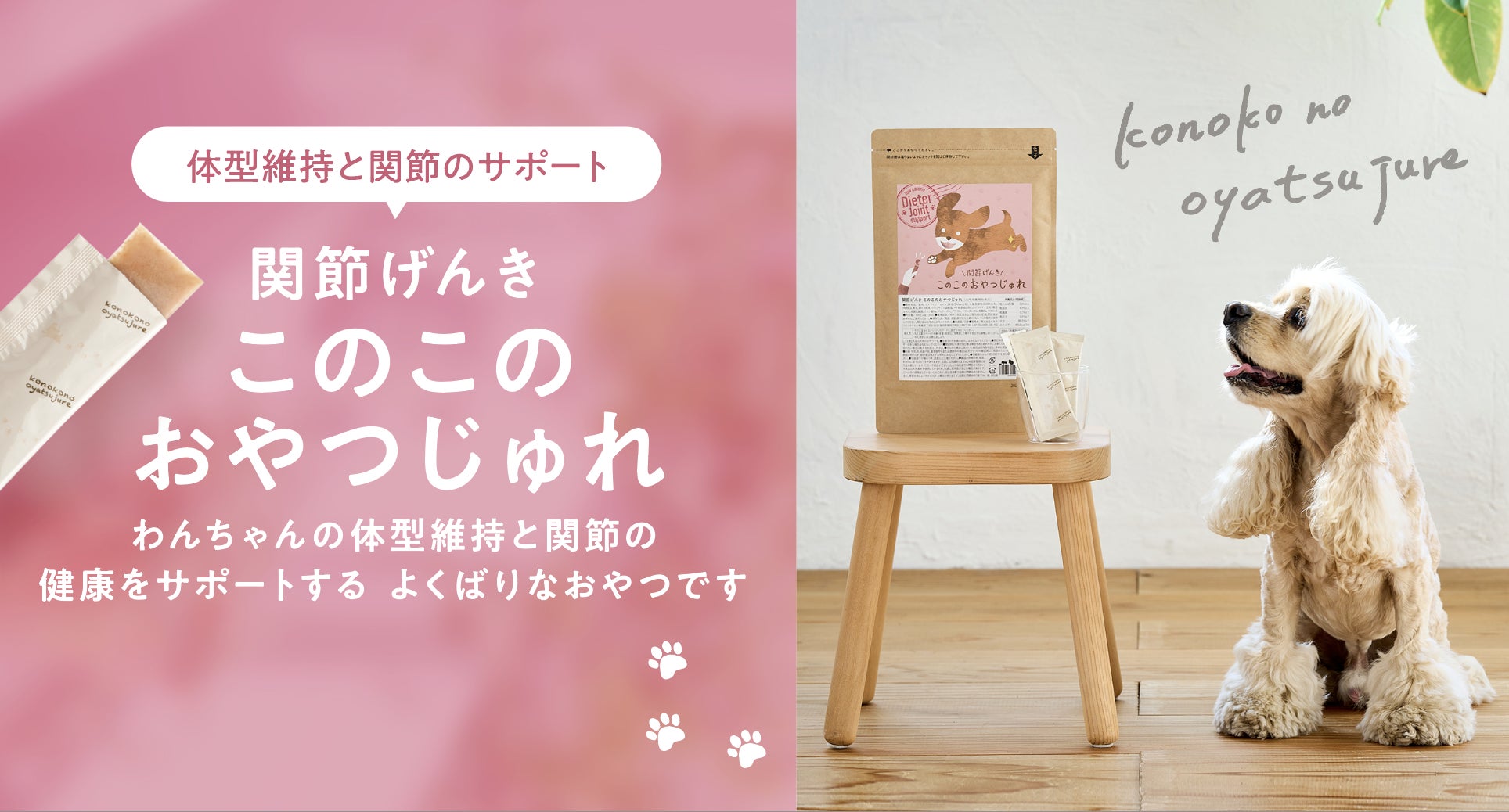 コノコトトモニから「関節げんき このこのおやつじゅれ」を新発売 コノコトトモニから「関節げんき このこのおやつじゅれ」を新発売