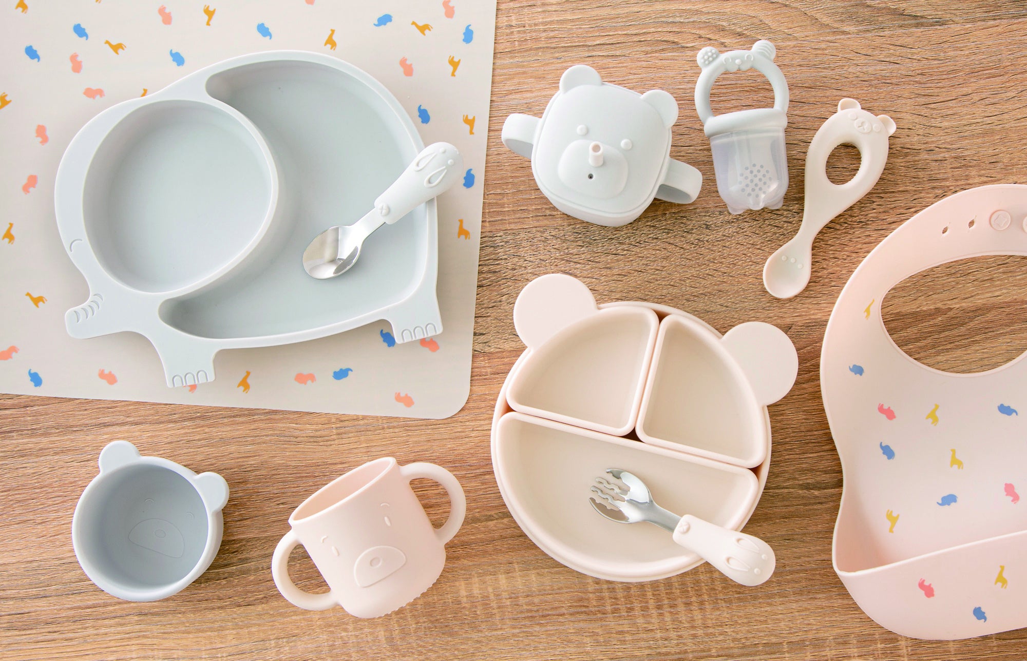 赤ちゃんの食事を応援する「動物モチーフのシリコーン食器シリーズ」が