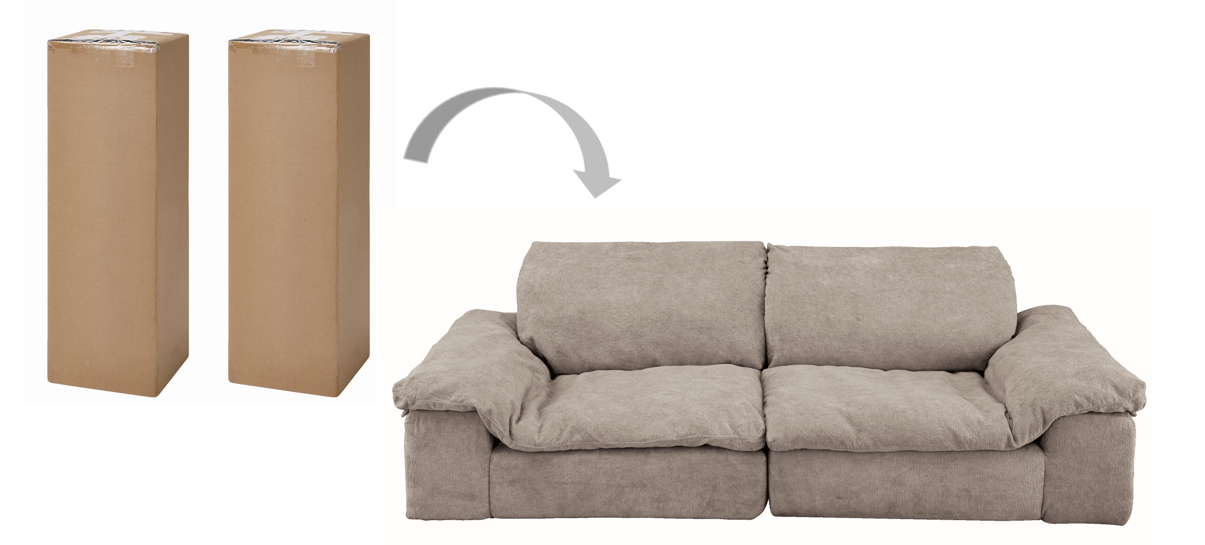 ニトリ】大型ソファが、持ち帰れる時代へ！3人掛け圧縮パッケージ