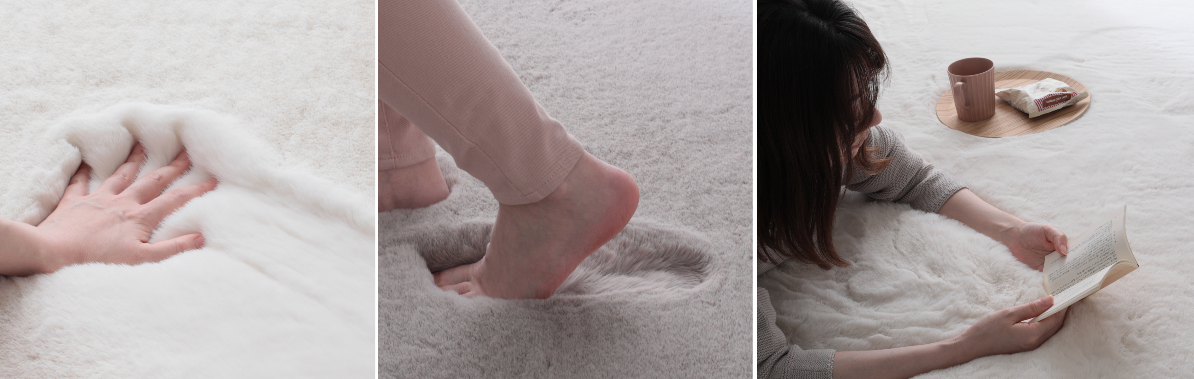 ニトリ】極上の肌ざわり！シリーズ累計販売数42万枚のウサギラグ