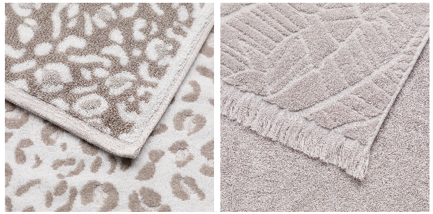 （左図）レオパード　（右図）バナナリーフ