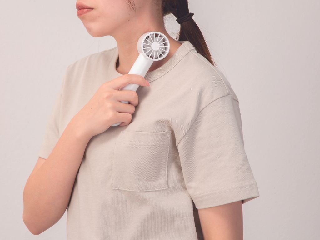 カラビナ付き冷却プレートハンディファン