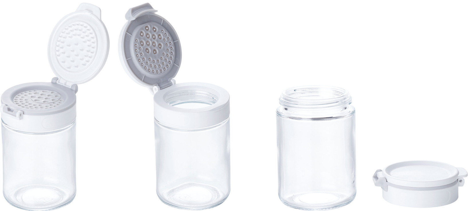 調味料の使用量に合わせて使い分けられる「両開き調味料入れ」が、ご