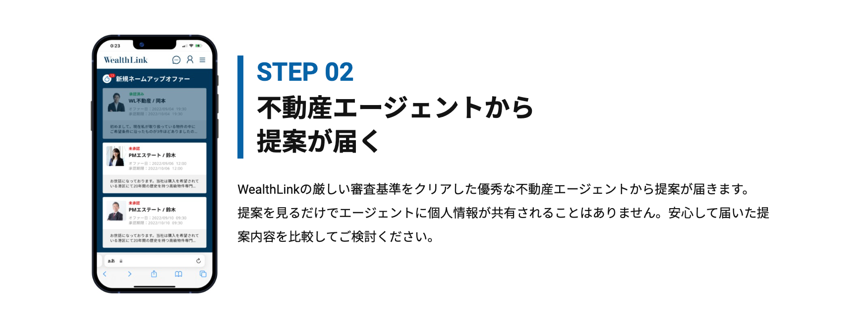 不動産エージェントからの提案