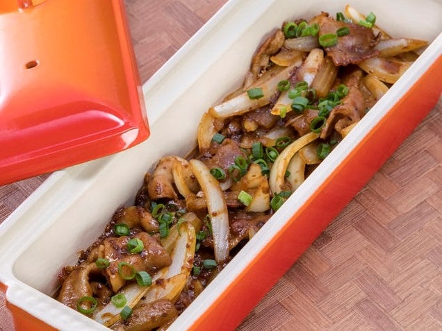 蕗と豚肉の田楽味噌しょうが煮