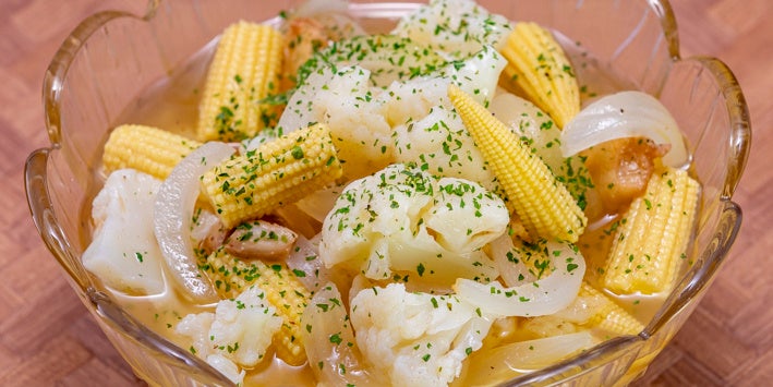 カリフラワーとヤングコーンのグレッグ