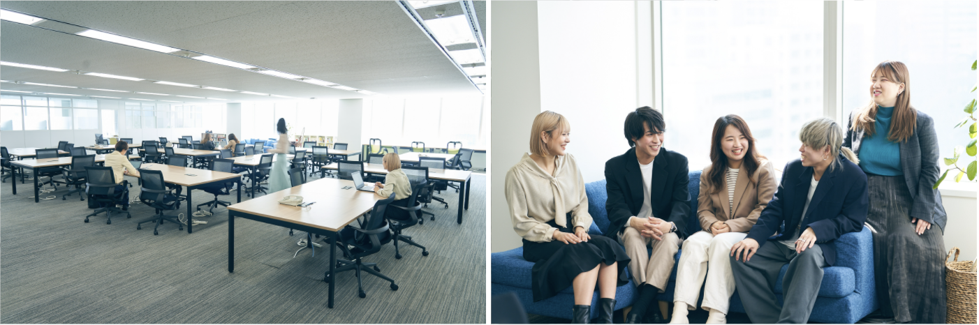 執務スペースはフリーアドレスを導入