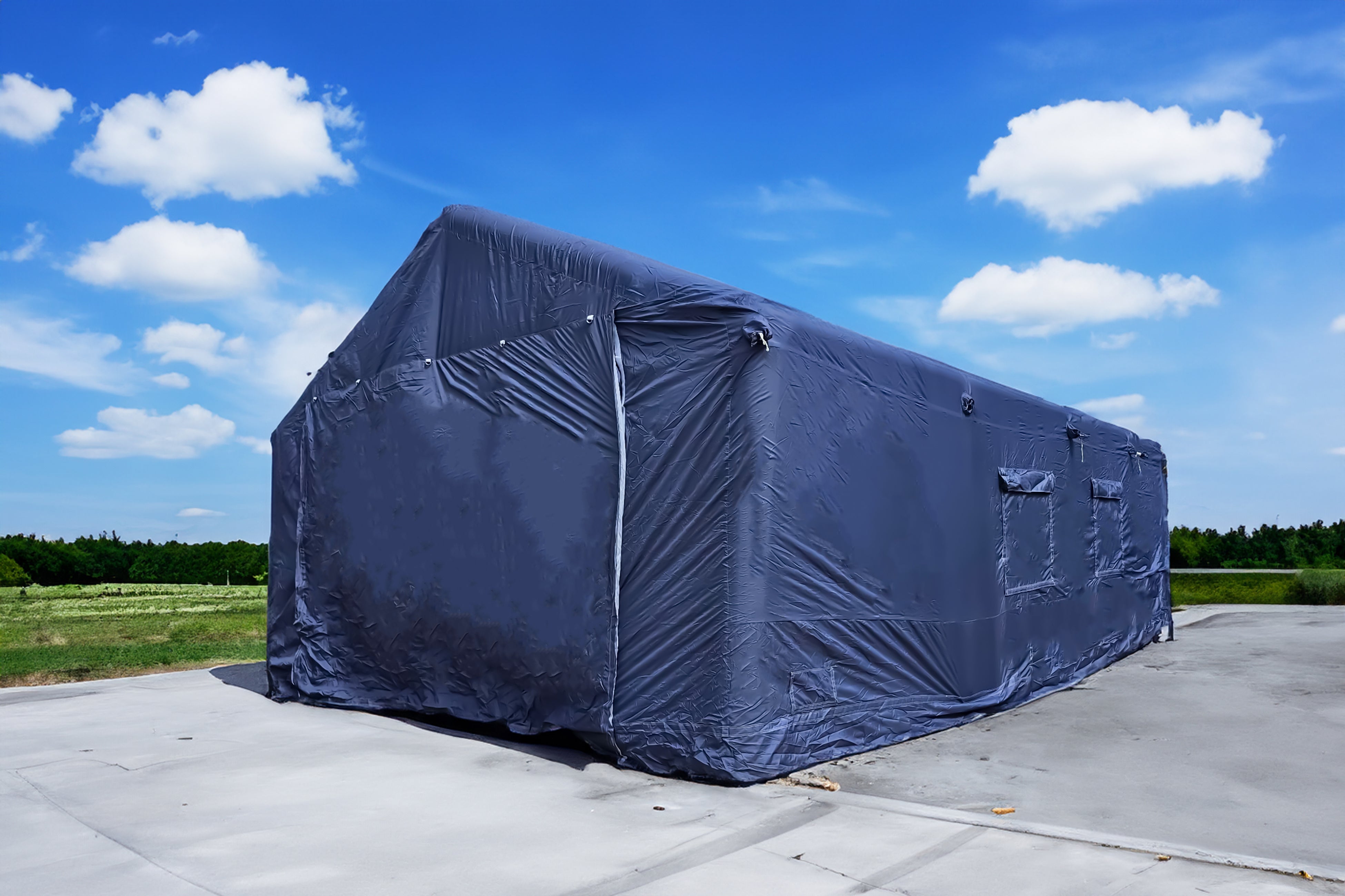 20分で設営可能】インフレータブル・テント倉庫新モデル発表の