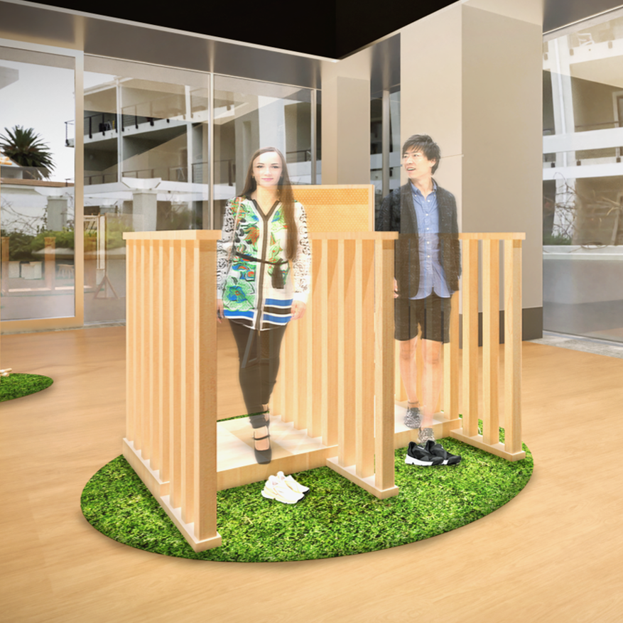 限られたスペースでの着脱体験