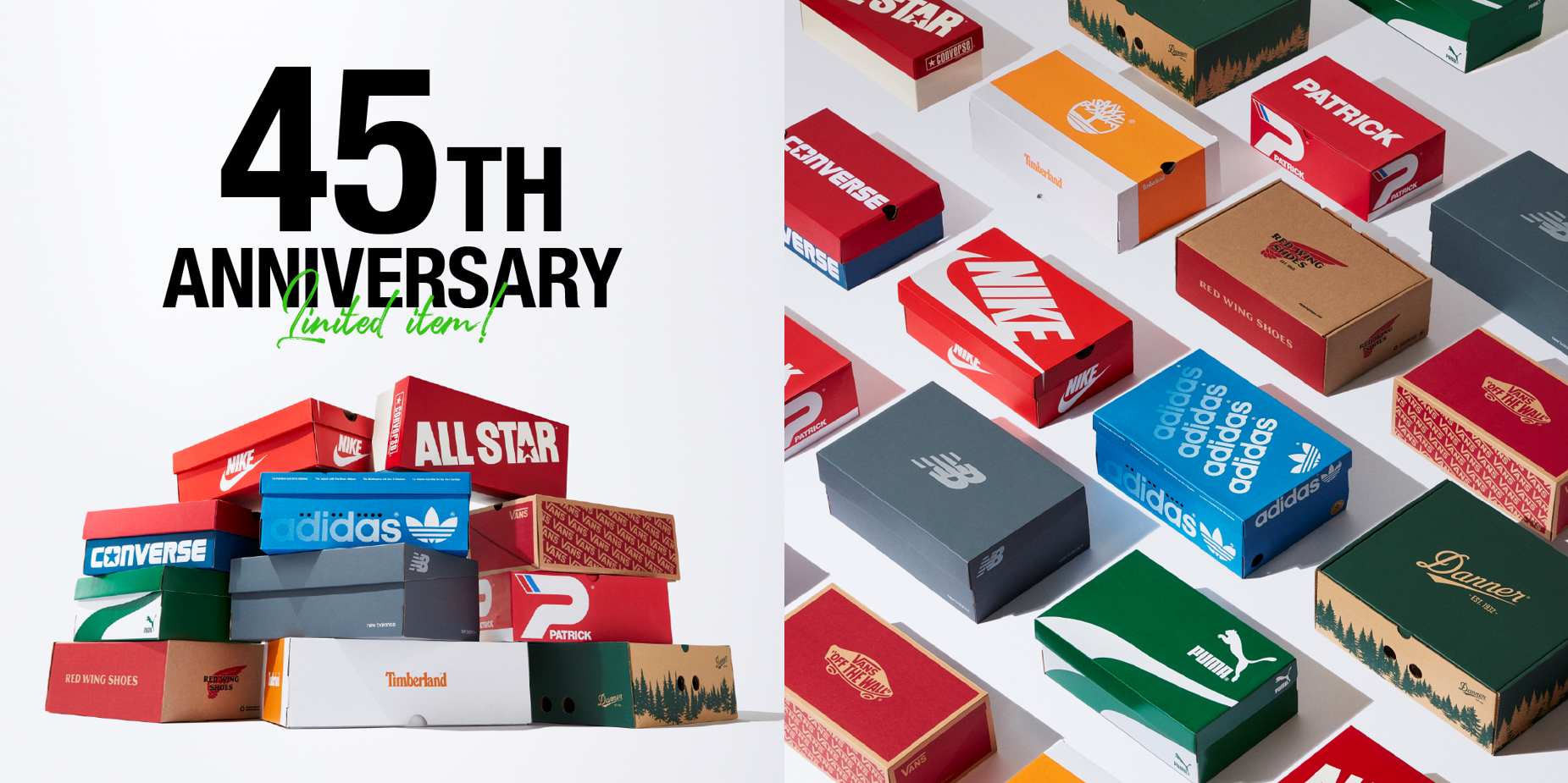 ABC-MART 創業45周年記念！11ブランドからこだわりの詰まった限定