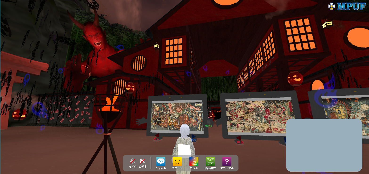 many monsters, spirits, etc. forming a line and walking through the night