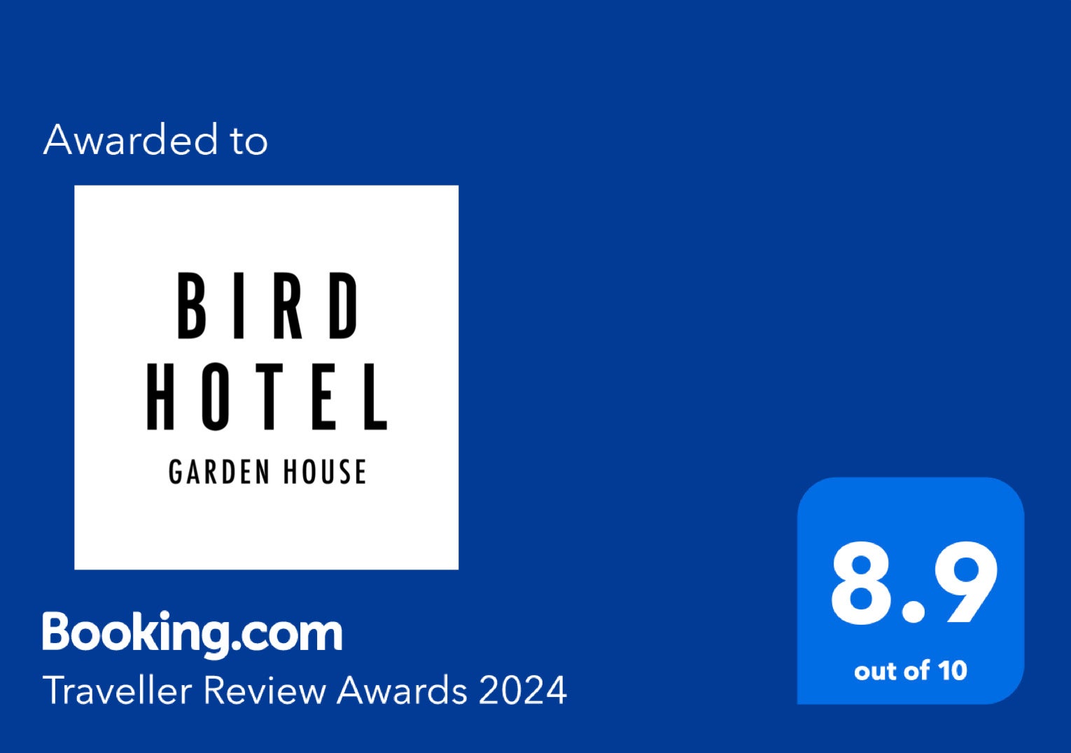 GREENINGが鎌倉・由比ヶ浜で運営する「BIRD HOTEL」、Booking.comの「Traveller Review Award2024」を受賞