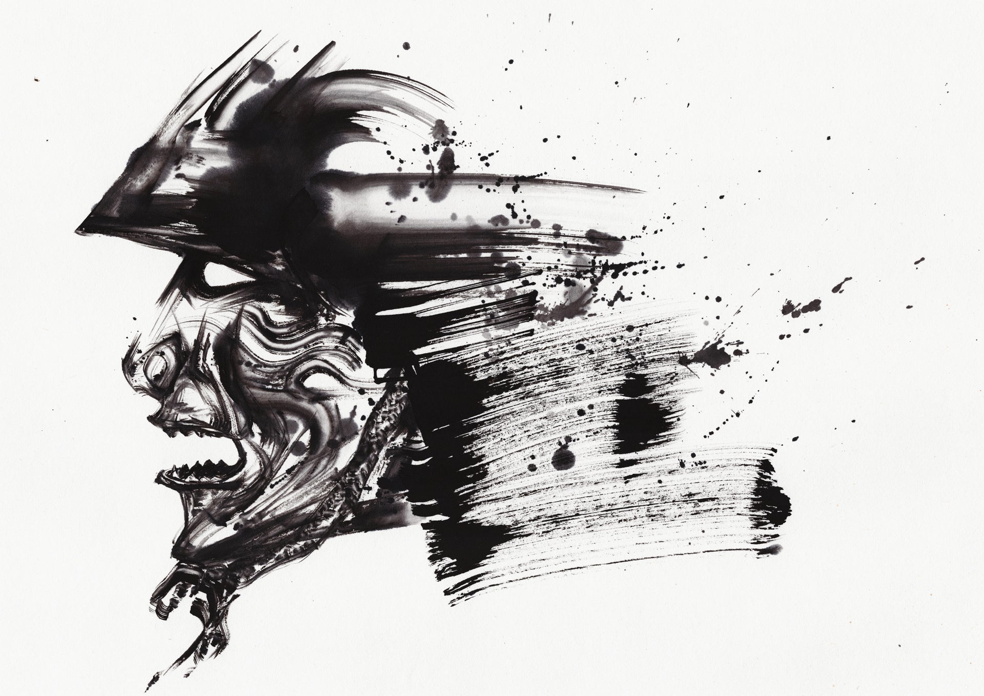 世界水泳選手権2023で特別公開された、人気墨絵アーティスト・西元祐貴