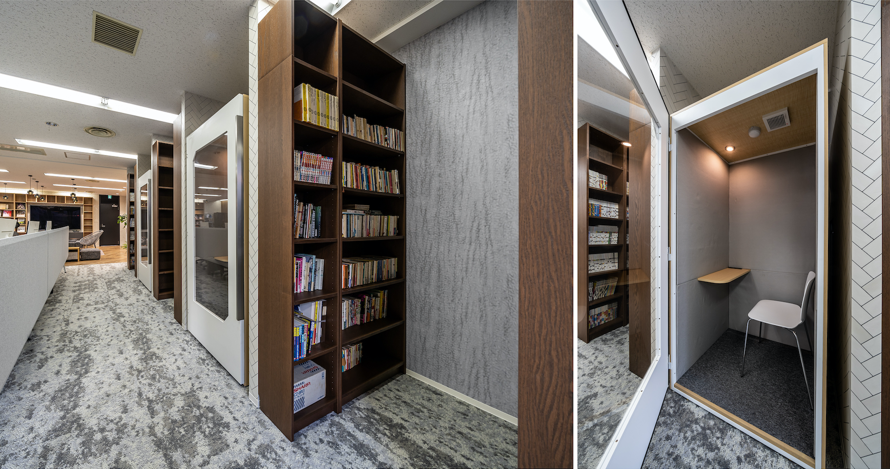 防音仕様の個室ブース