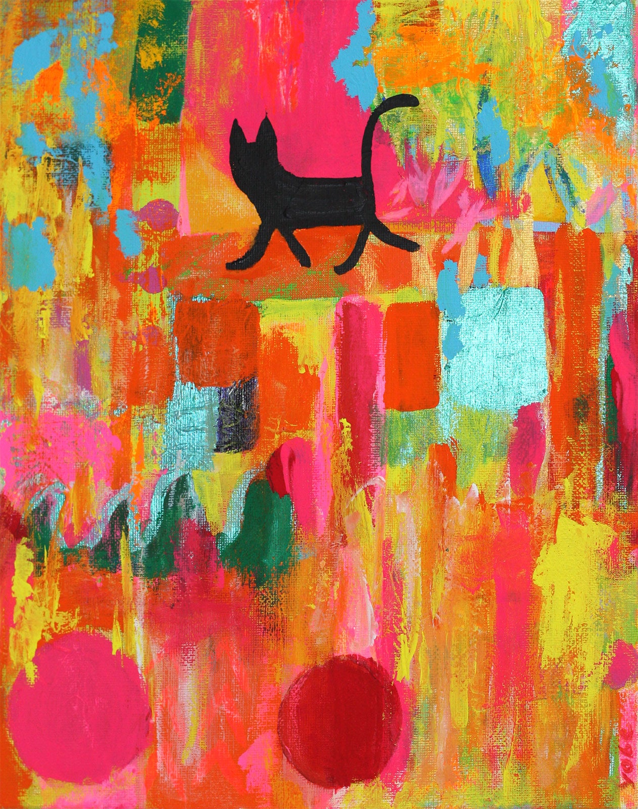 《 ねこのおさんぽ (wandering cat) 》鮎川陽子