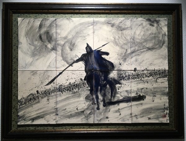 万騎一槍（陶墨画）