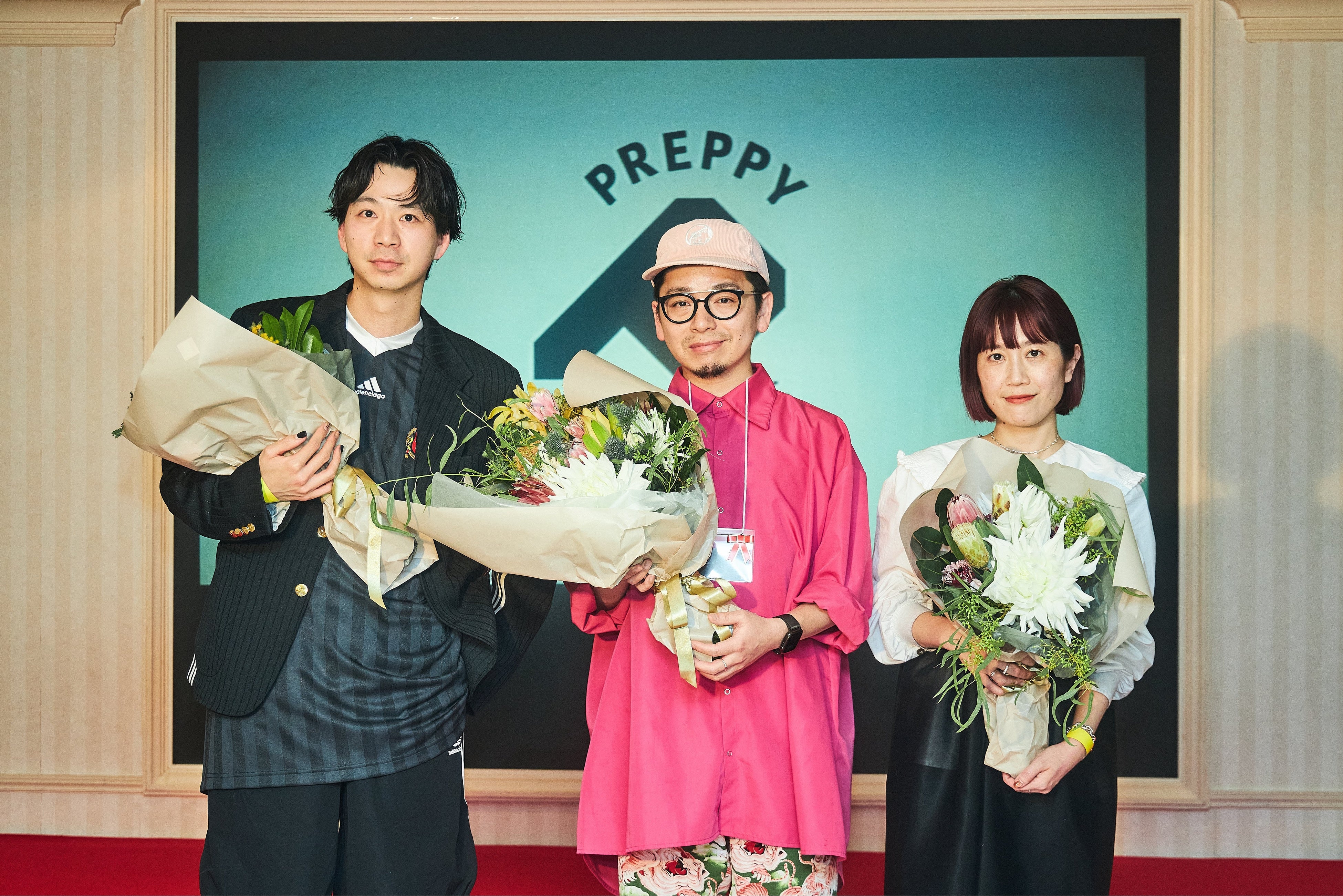 PREPPY AWARDS 2023／リアルトレンド大賞2022 PREPPY部門グランプリ　内田聡一郎氏(LECO)【写真中】準グランプリ　磯田基徳氏(siki)【写真左】第３位　米澤香央里氏(SYAN)【写真右】