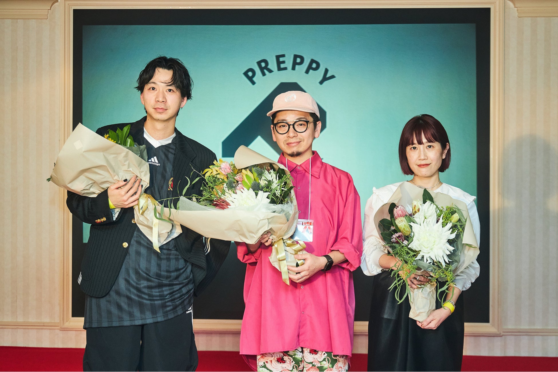 PREPPY AWARDS 2023/リアルトレンド大賞2022 PREPPY部門グランプリ 内田聡一郎氏(LECO)【写真中】準グランプリ 磯田基徳氏(siki)【写真左】第3位 米澤香央里氏(SYAN)【写真右】