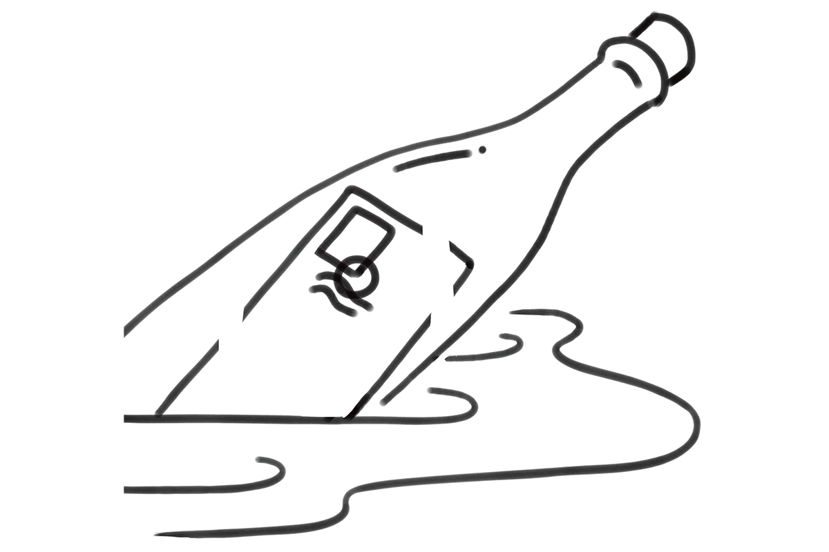 趣味文メイト「ボトルレター」のイメージ画像