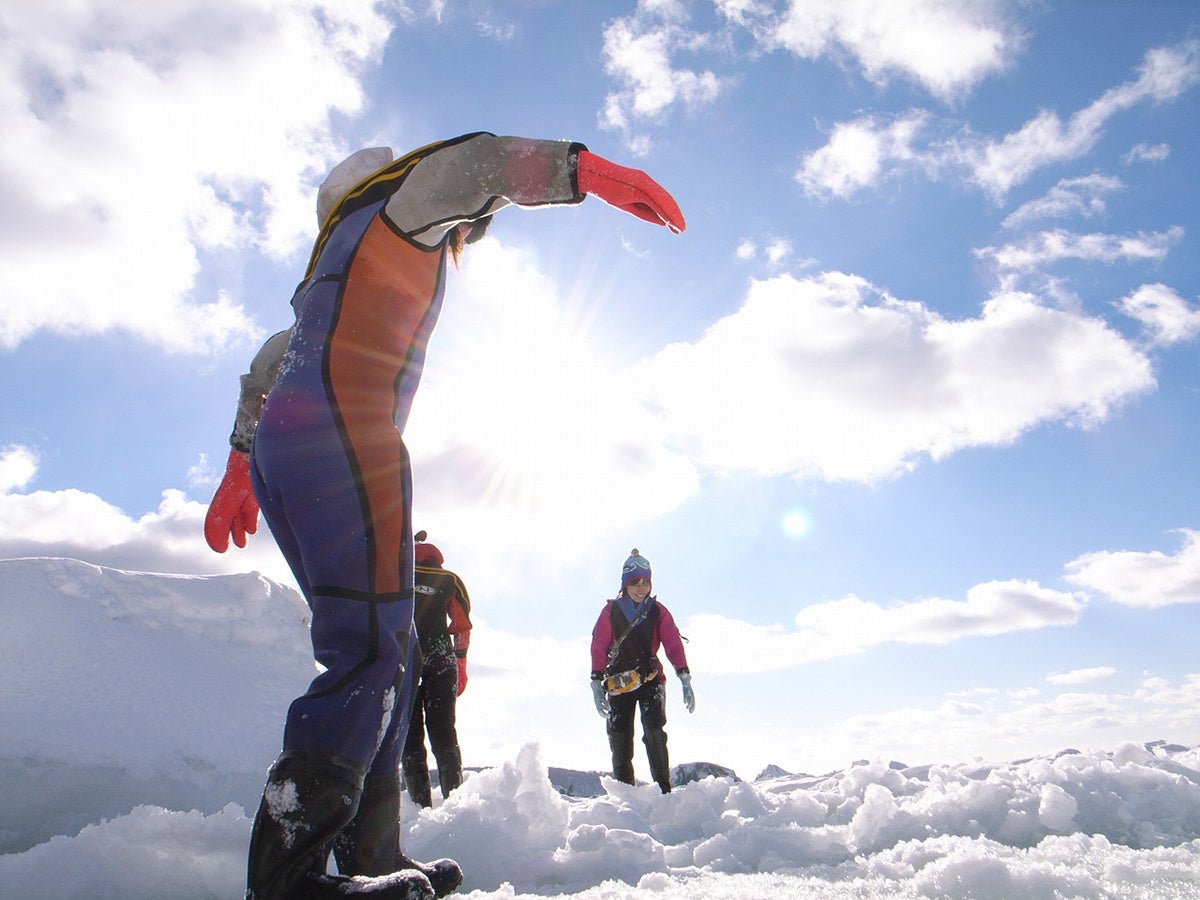 大人気の流氷ウォーク
