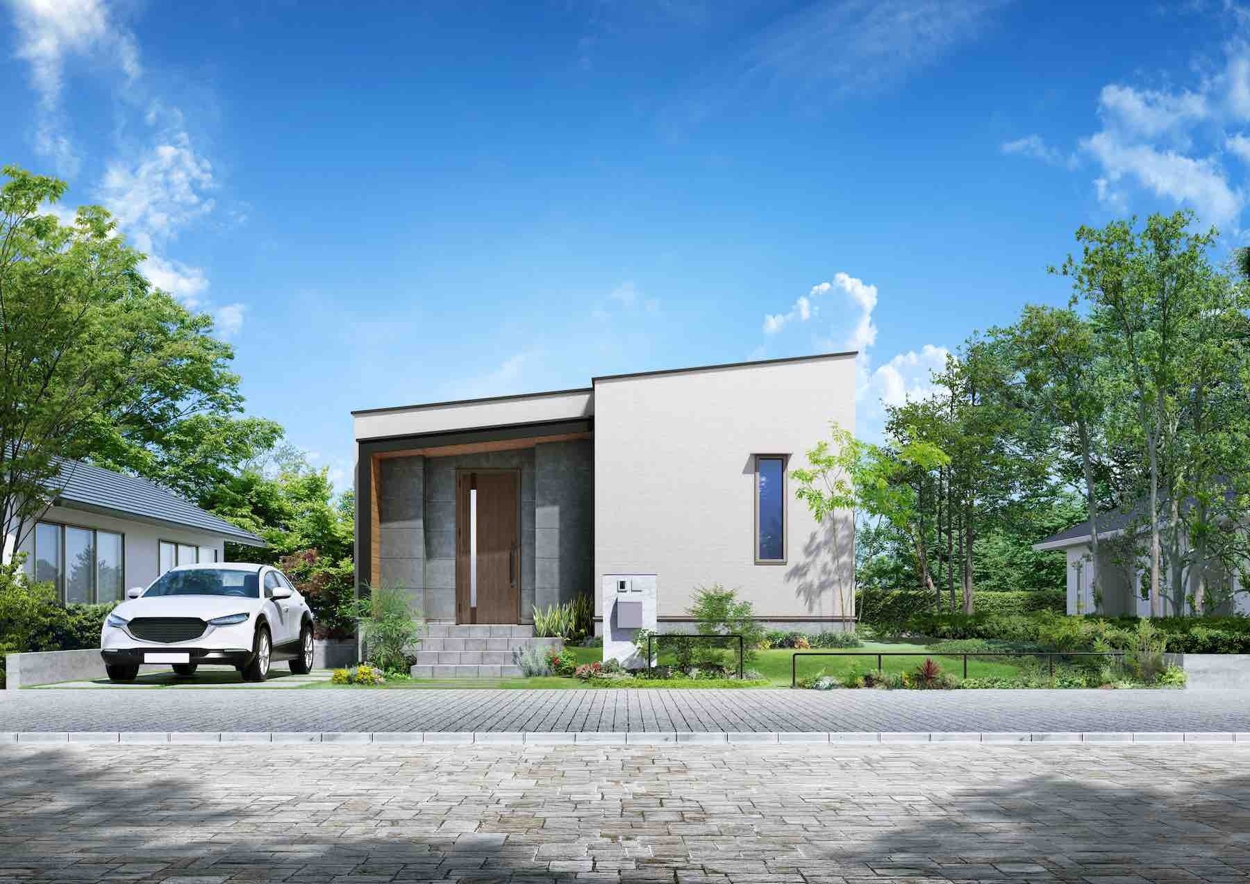 「新・家づくり発想Lodina」の平屋外観