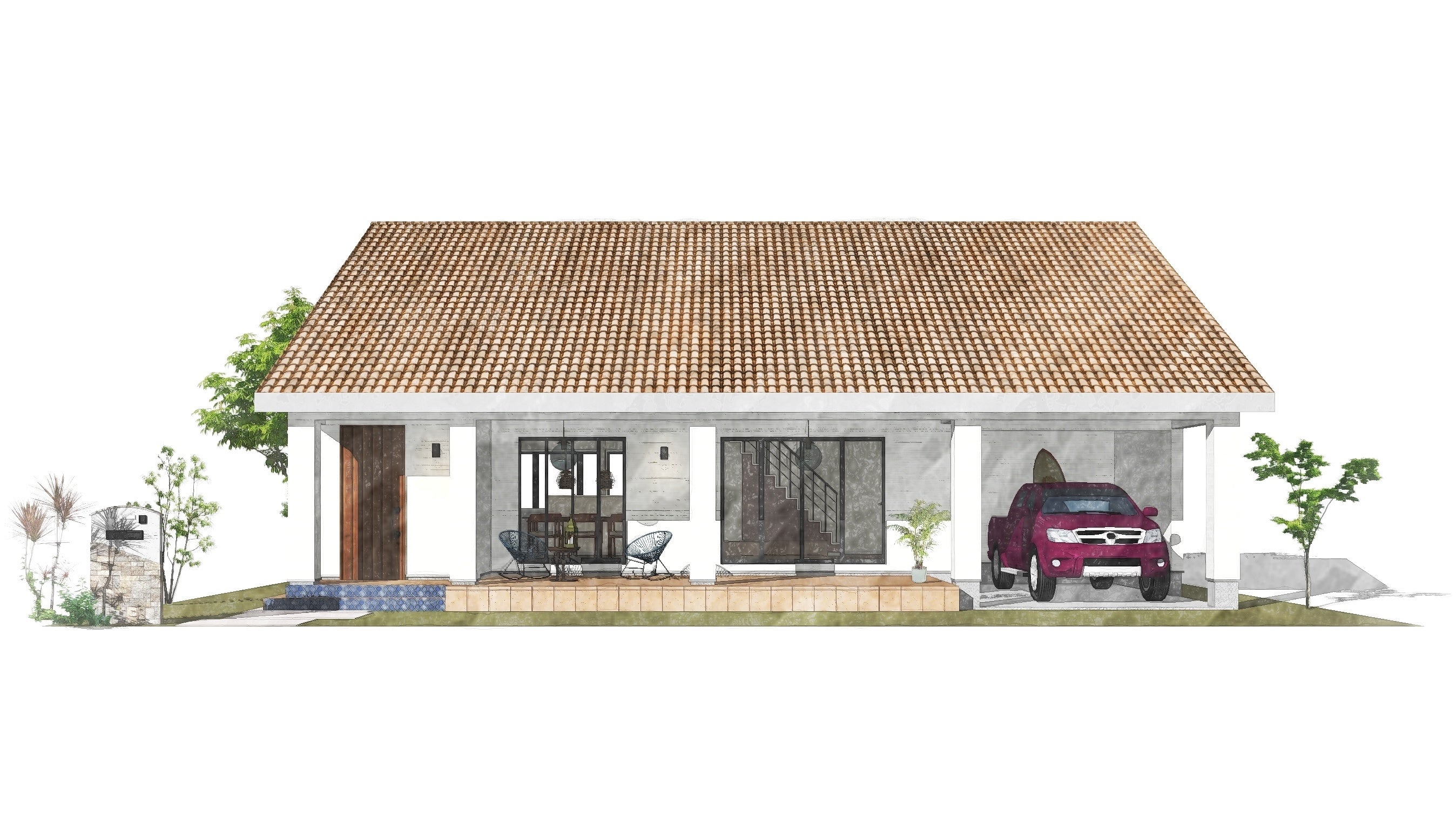 ビルトインガレージ・OPEN