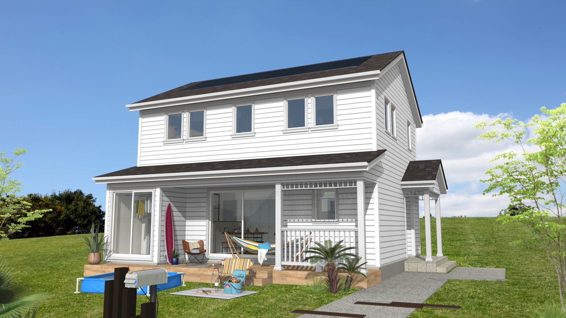 『レジリエンスヴィレッジ ザ・パームテラス息栖』3号棟の外観