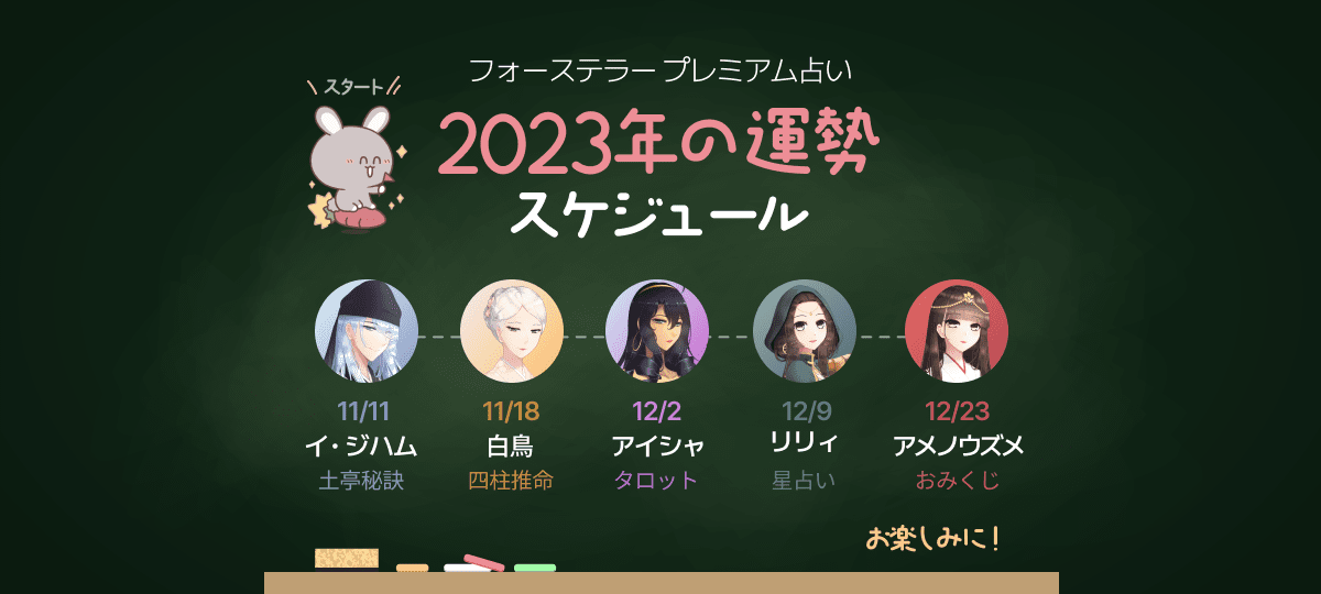 2023新年運勢スケジュール