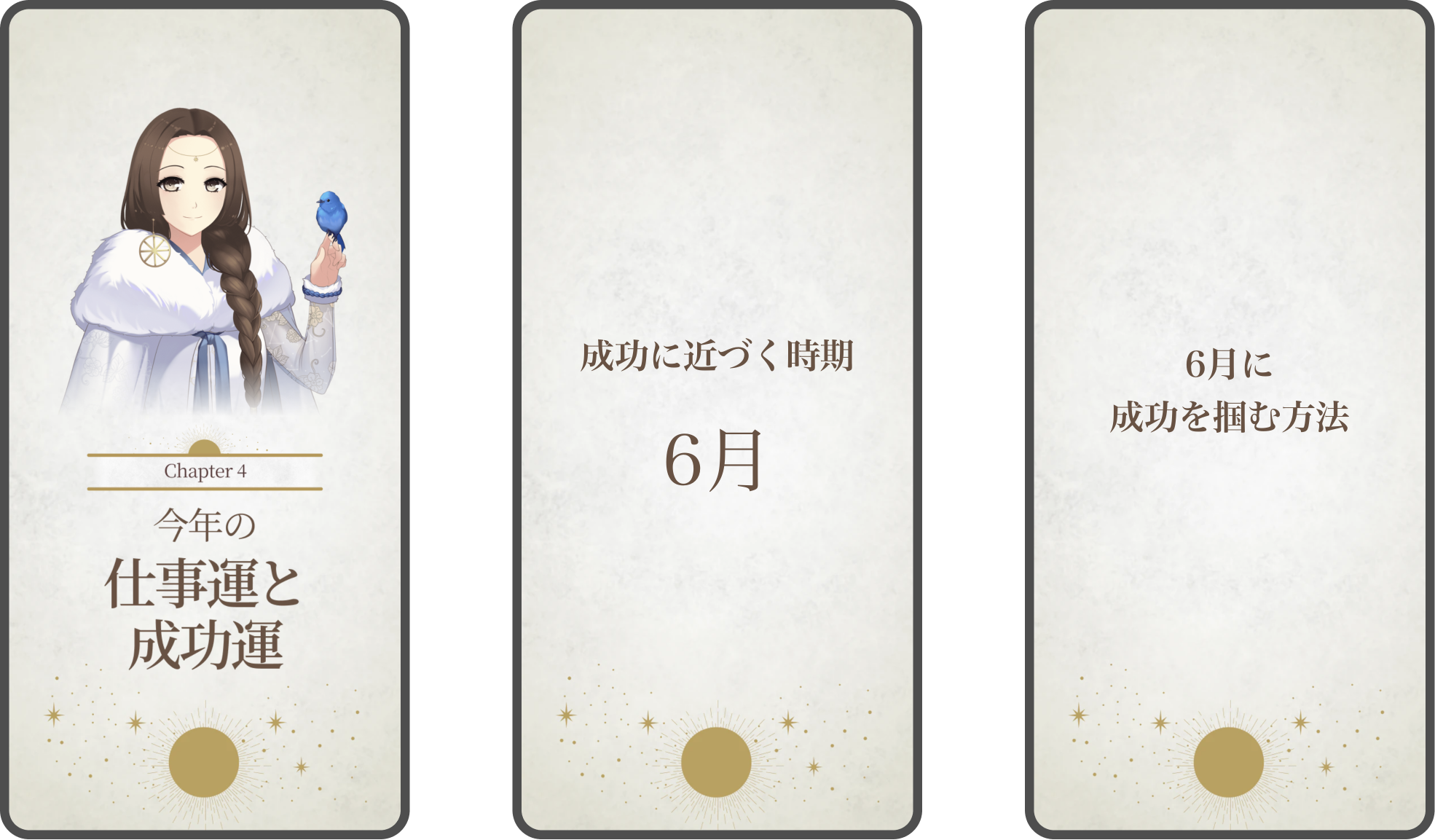 仕事運（成功運）が高まる時期や回数は各ユーザーごとに異なります