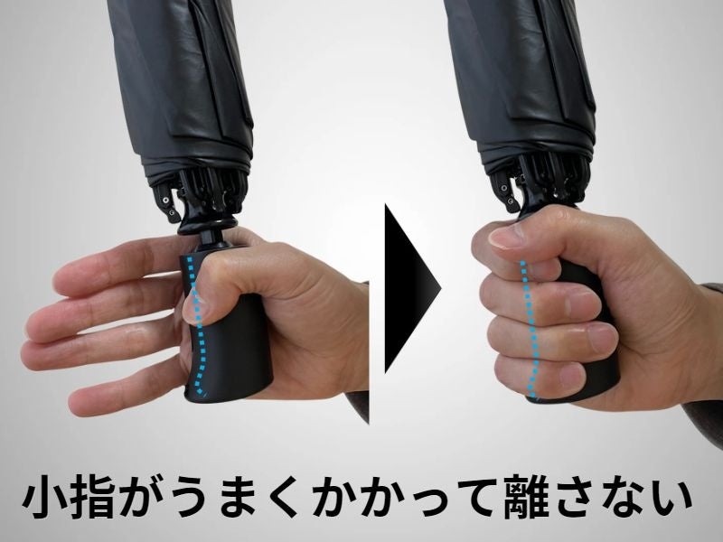 ギュッと握って離さない