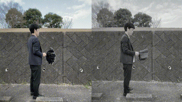 ポチっと開き、ポチっと閉じる