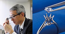 世界中から集まる高品質のダイヤモンドを仕入れ、選りすぐる