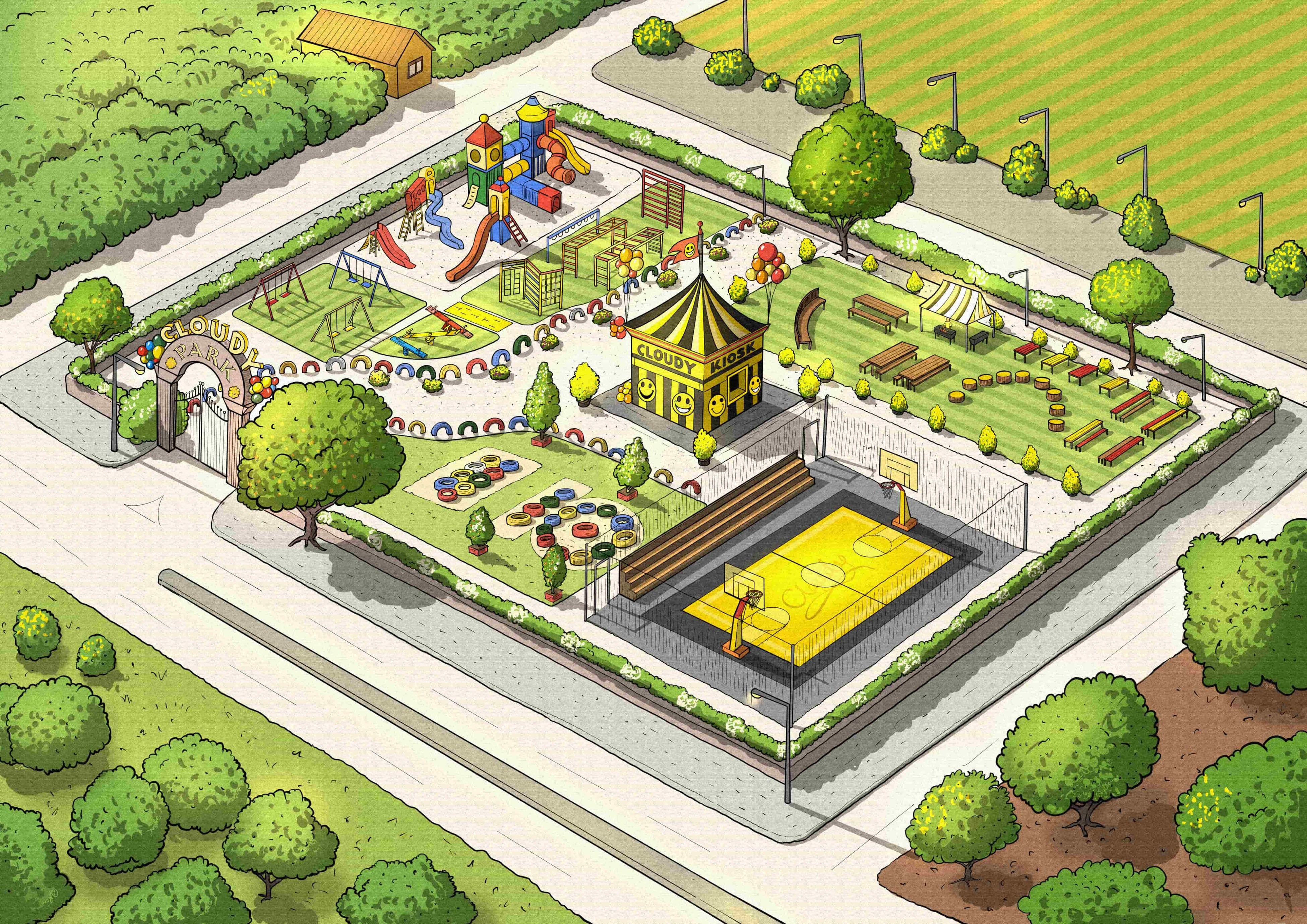 CLOUDY PARK 完成予定図