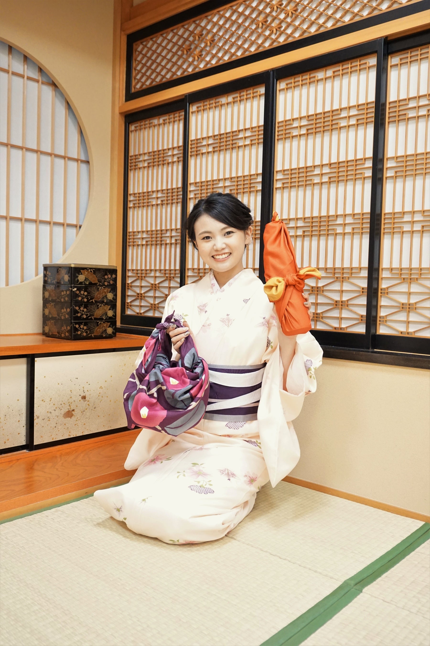 和風スタジオでの写真撮影